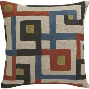 2 Matching Geometric Accent Pillow Covers 18x18
